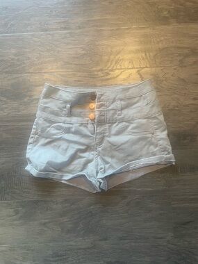 High-Waisted Gray Women’s Stretchy Shorts Size Small